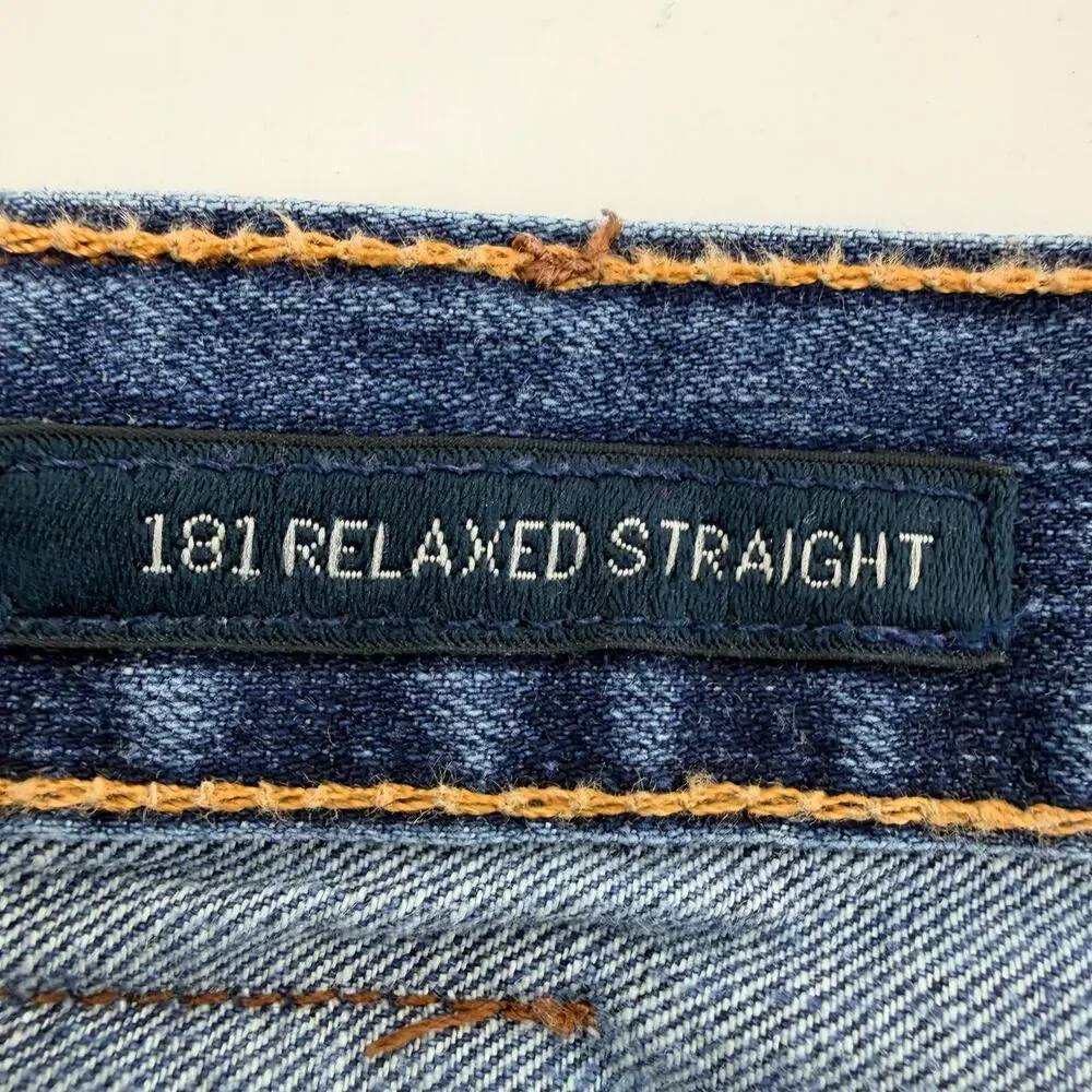 Lucky Brand 181 Relaxed Straight Jeans Mens Size 34x32 Medium Wash Denim
